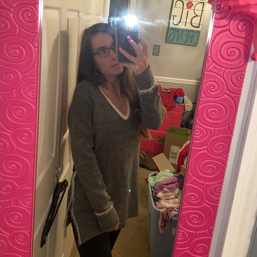 grey sweater